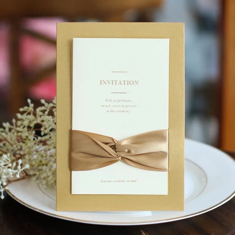 Invitation Card With Ribbon Images - Invitation Sample And 