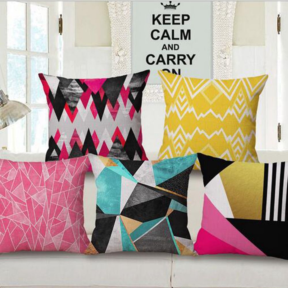 45x45cm Square 3D Geometric Pillowcase Home Textile Products Polished Cushion Pillowcases Case