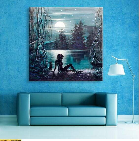 2020 Abstract Naked Woman With Sunrise Wall Art Led Canvas Spray Painting Light Up Framed Artwork Decoration Bedroom Living Room From Metalpaintingart 64 33 Dhgate Com