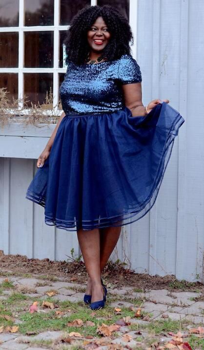 navy plus size cocktail dress