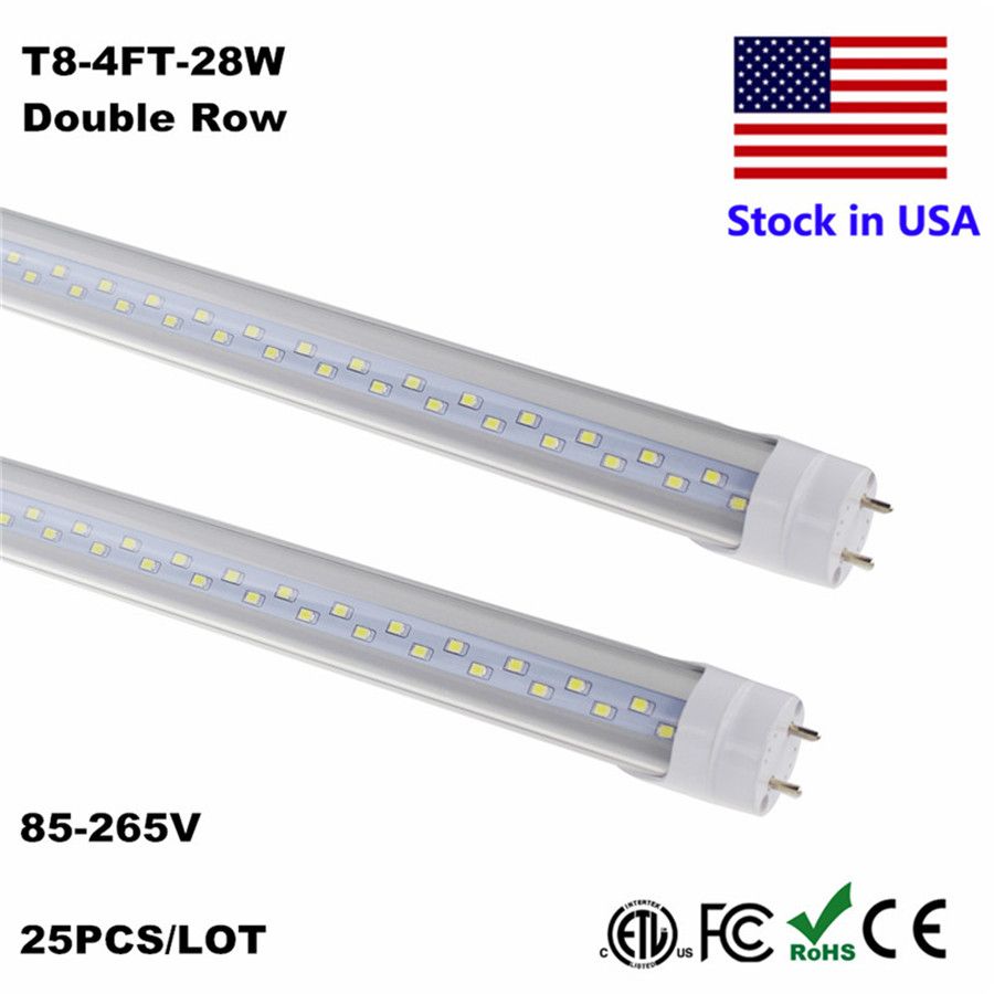 T8 LED Fixture 4ft 4Feet Tube LED T8 18W 22W 28W 4 Ft 1.2M Tubes Light ...