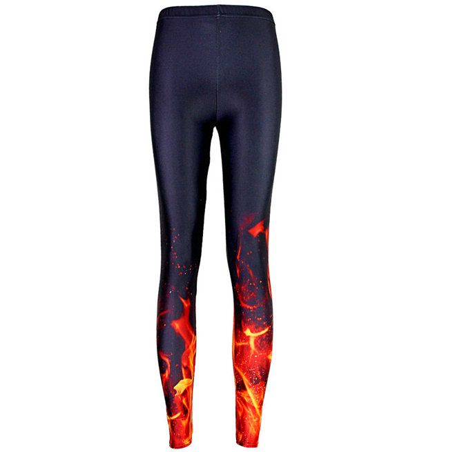 Fire Leg Pants Cool Shank Tight Women Gym Clothing Leggings Sport Wear ...