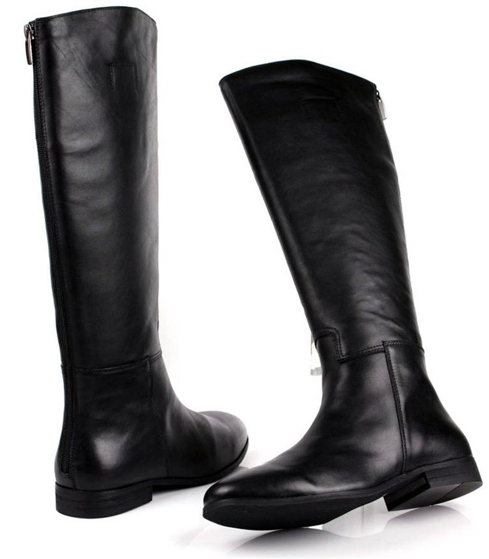 mens knee high heel boots