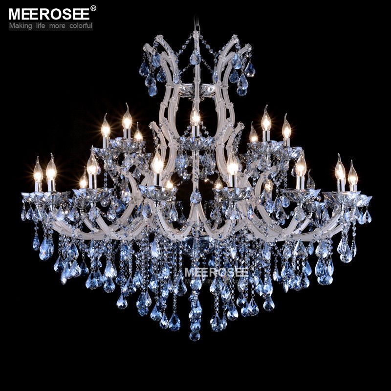 Blue Color Maria Theresa Crystal Chandelier Lamp Light Lighting Blue Color Maria Theresa Crystal Chandelier Lamp Light Lighting Fixture Large White Ers D1200mm H1000mm Chandeliers Black From