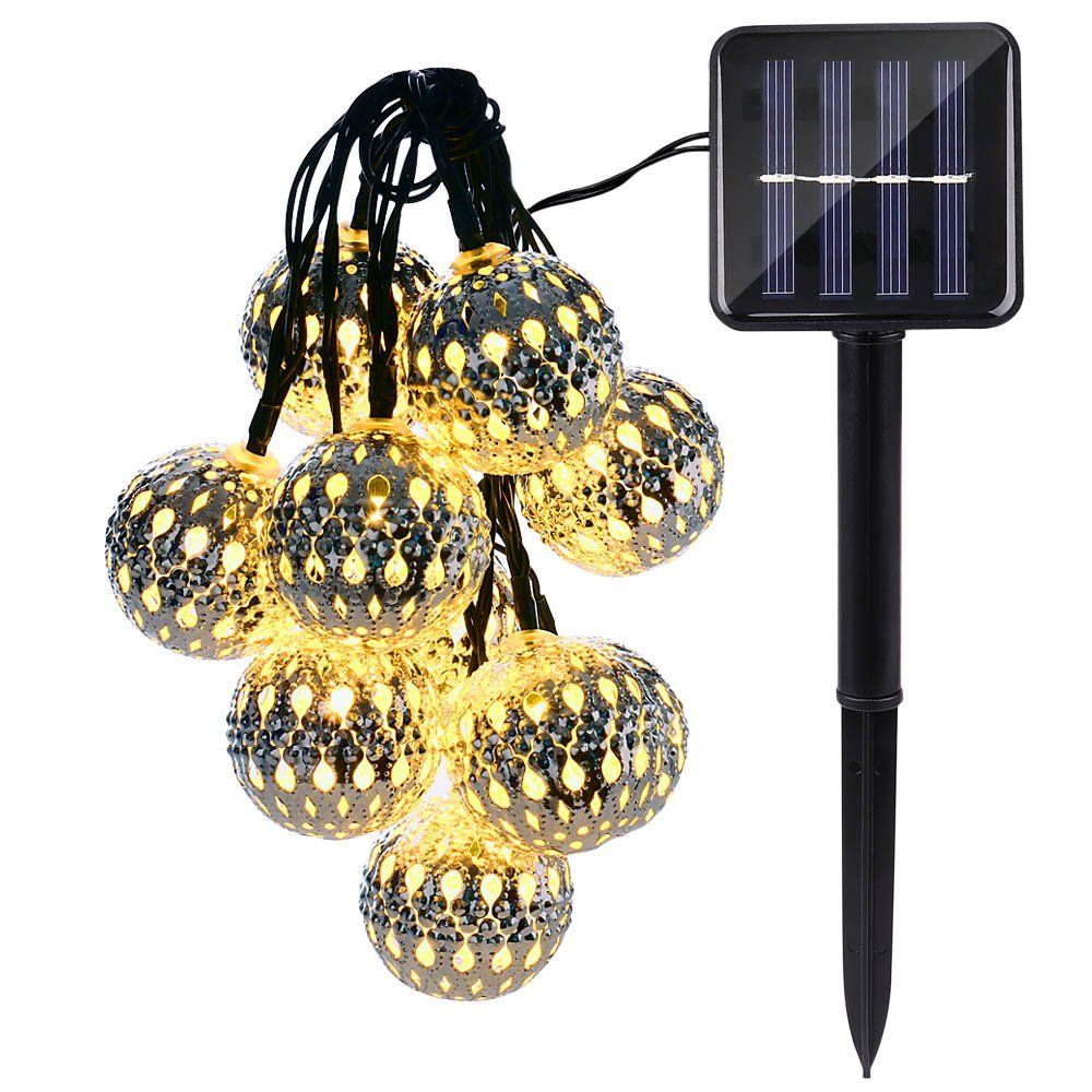 Whole Holigoo Solar Globe 10 Led Outdoor String Lights Moroccan Ball Fairy Lantern Lamp For Garden Home Decoration