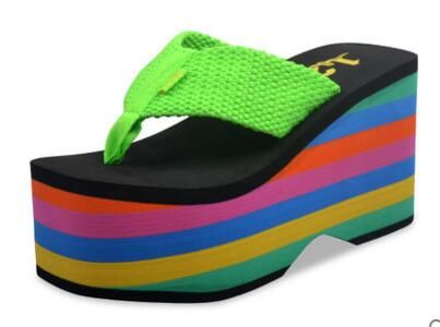 rocket dog rainbow flip flops