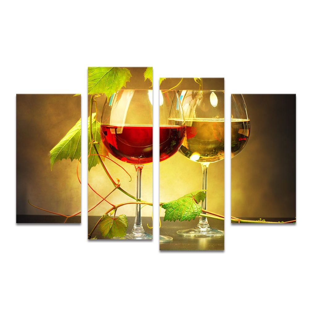 HD Printed Red Wine White Wine Canvas Painting Wall