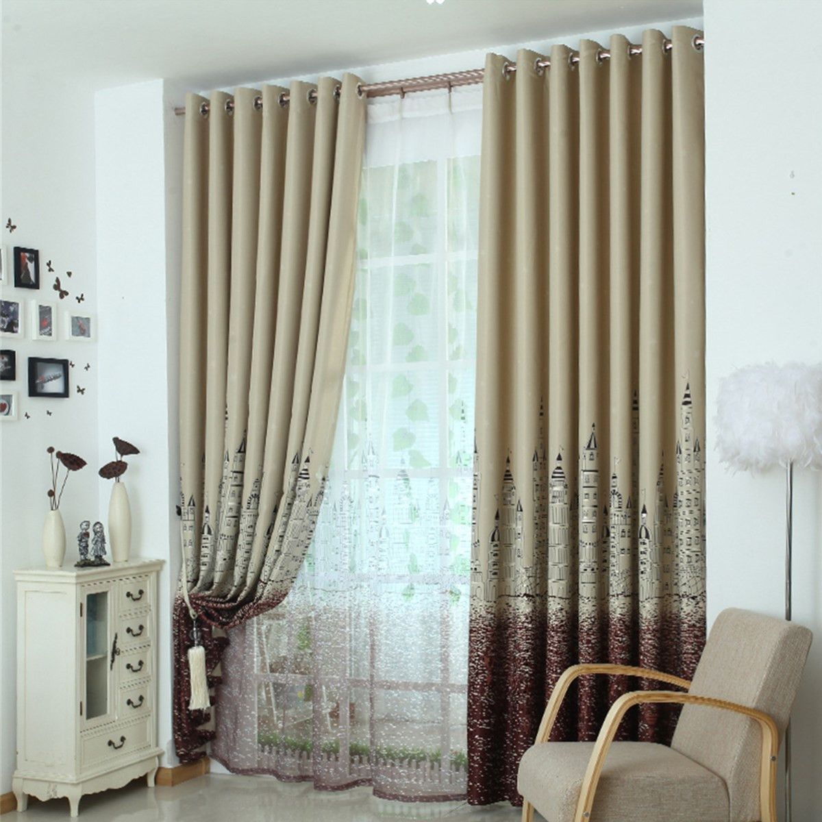 2017 ivolador castle pattern curtains polyester blackout curtain 2017 ivolador castle pattern curtains polyester blackout curtain