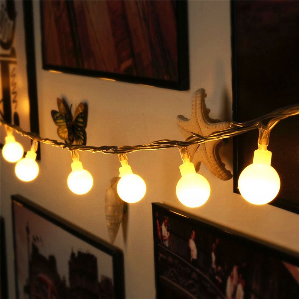 Solar Globe 50 Led Ball String Lights Powered Light Solar Globe 50 Led Ball String Lights Powered Light Patio Lighting For Home Garden Lawn Party Decorations Outdoor