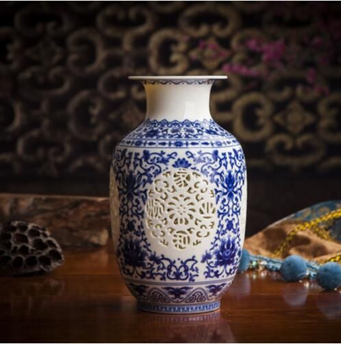 Modern Chinese Style Ceramic Vase 9 Shapes Caramic Tabletop Vase