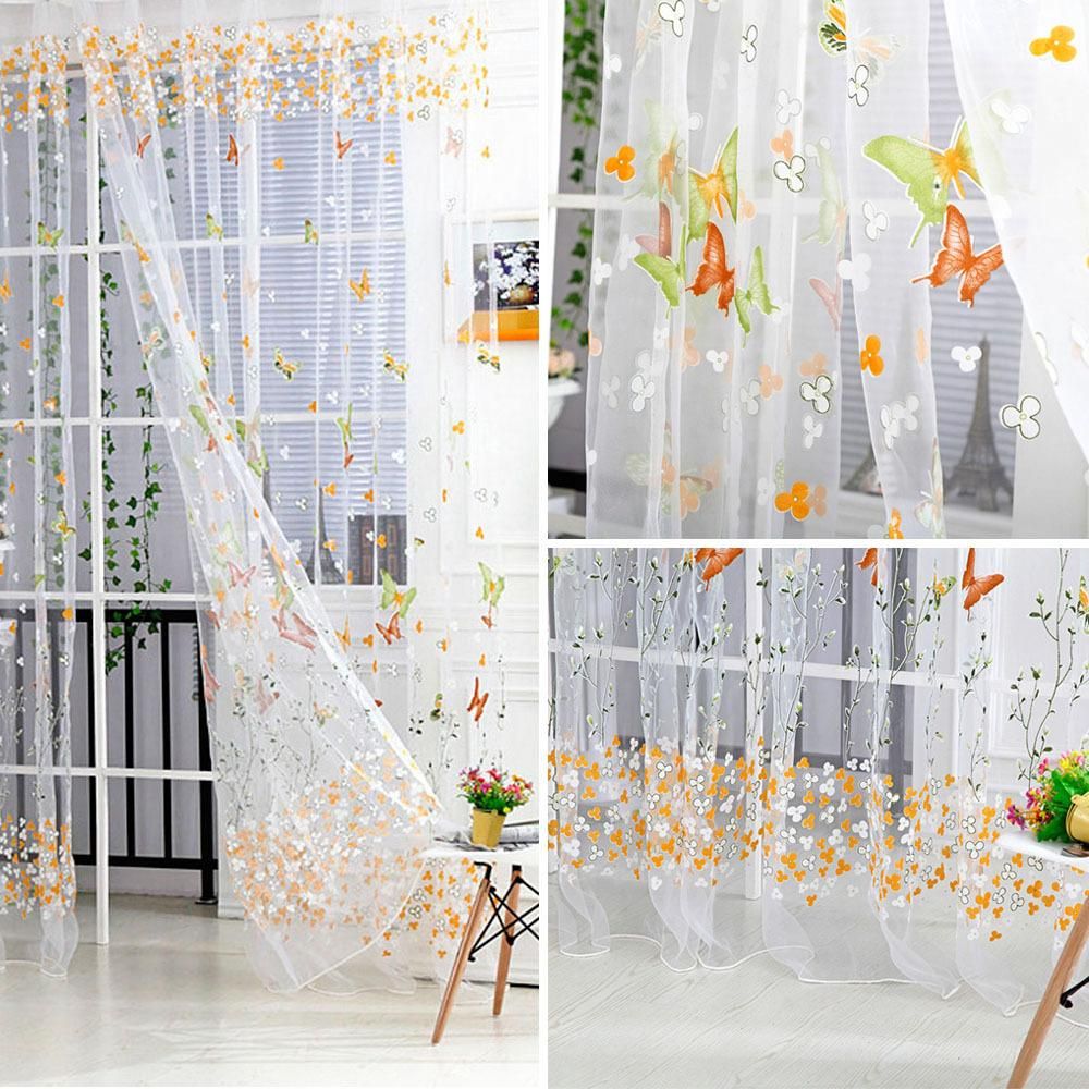 voile window curtains