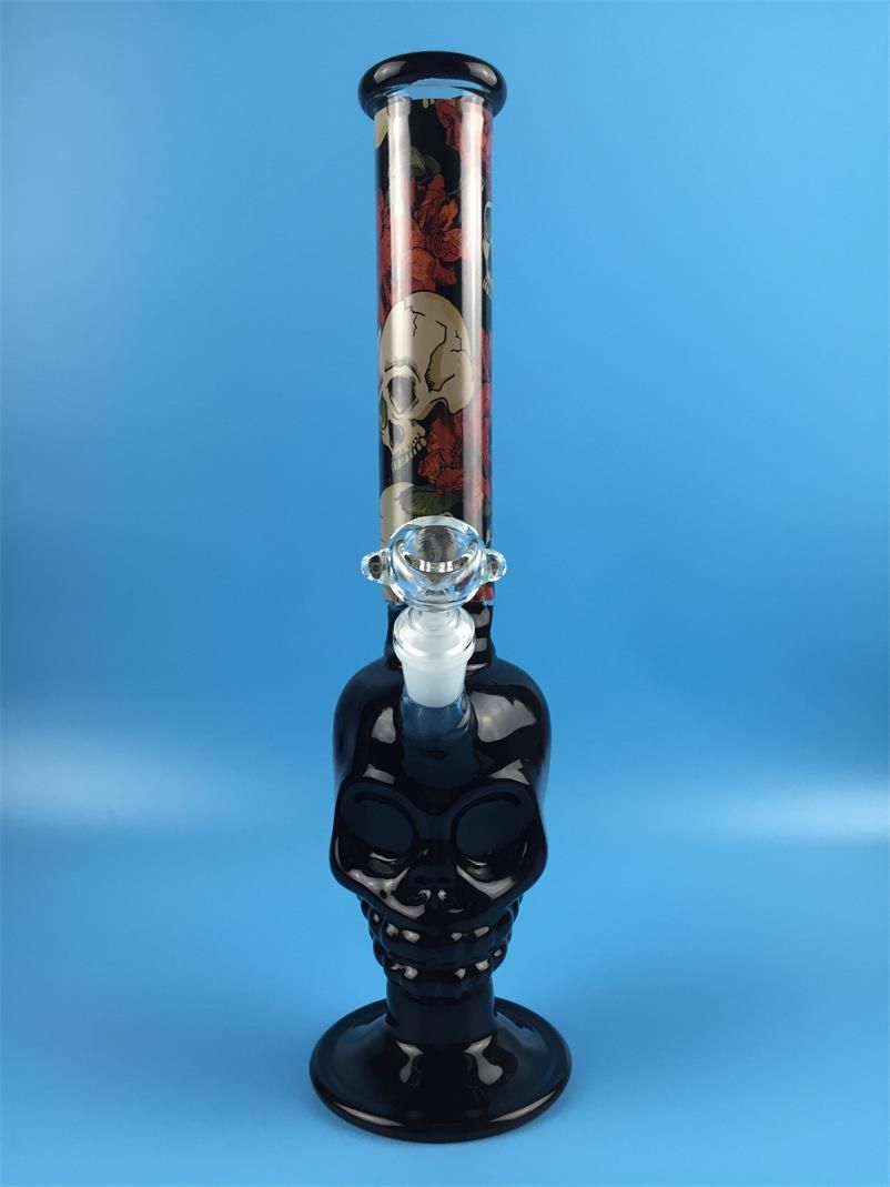 2021 Classics Skull Bong Glass Water Pipe With 14mm Skull Bowl Ice