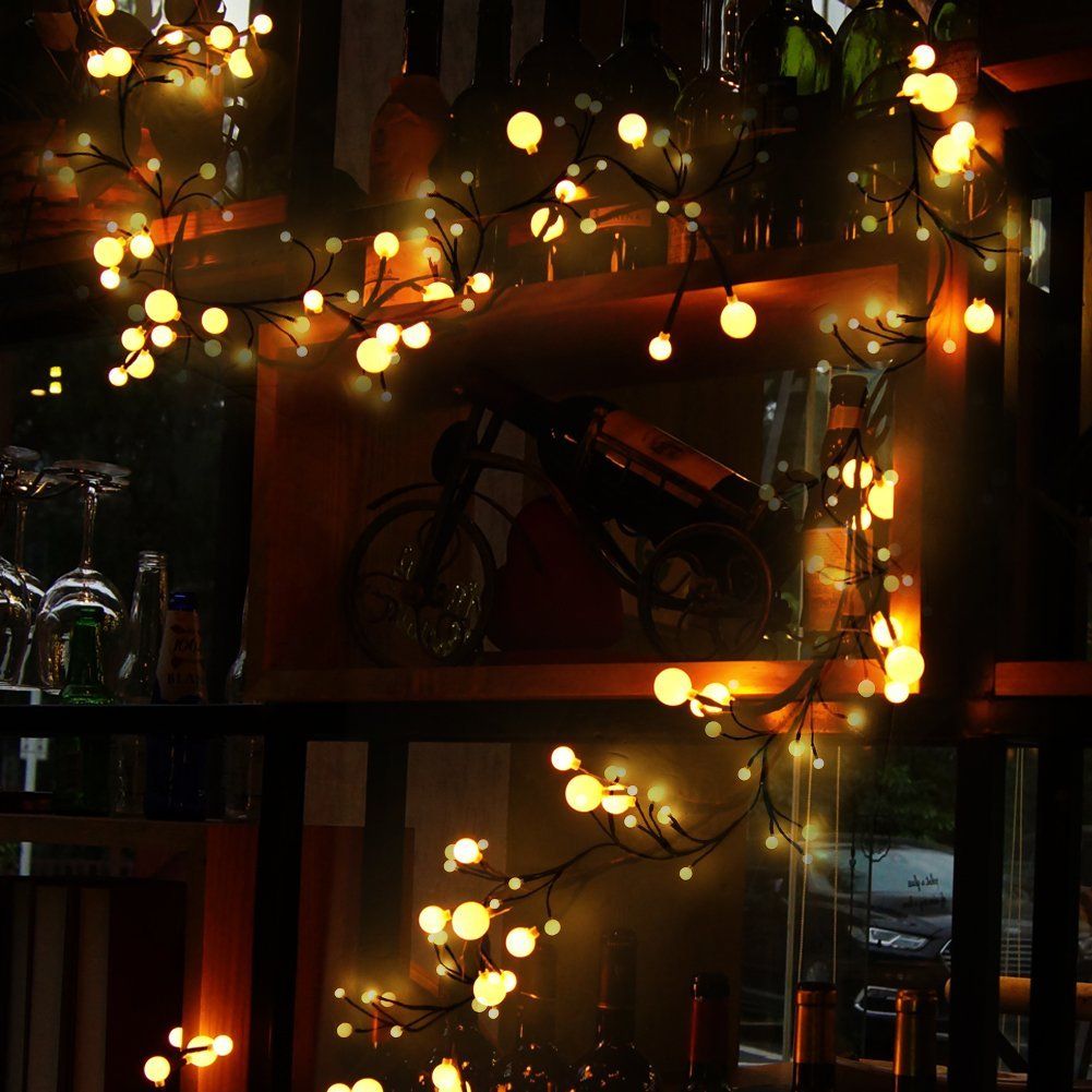 8 2ft 72led Rattan Globe String Lights For Wedding Garden Party Home 8 2ft 72led Rattan Globe String Lights For Wedding Garden Party Home Decor Indoor Waterproof Warm White Bulb From