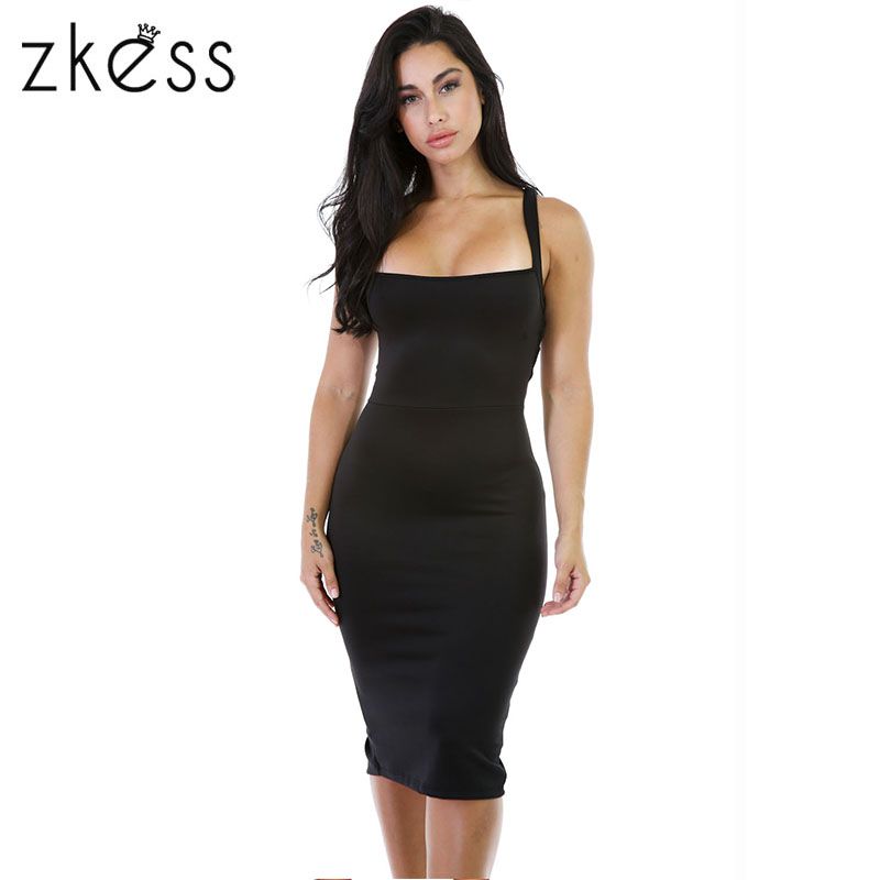Black Bandage Bodycon Midi Dress