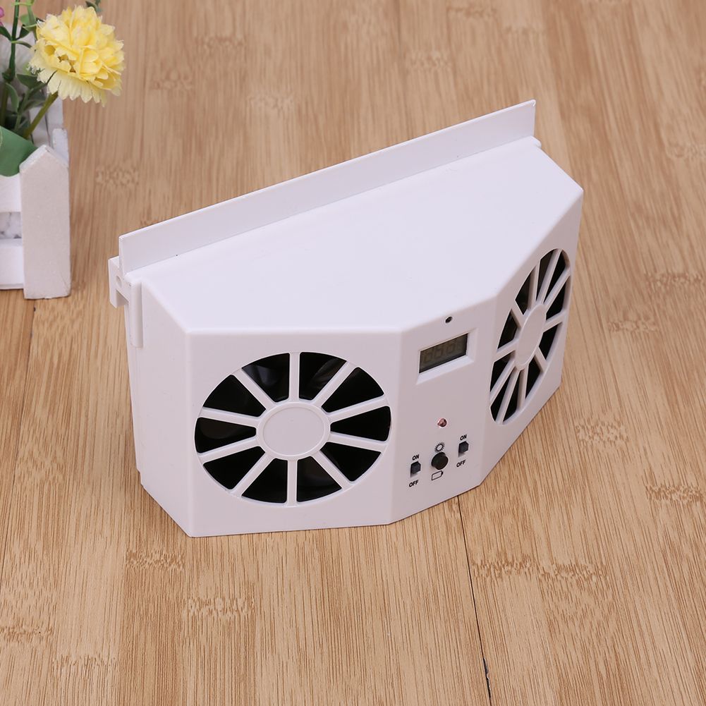 Wholesale Solar Powered Car Interior Cooling Fan Automotive Dual Air