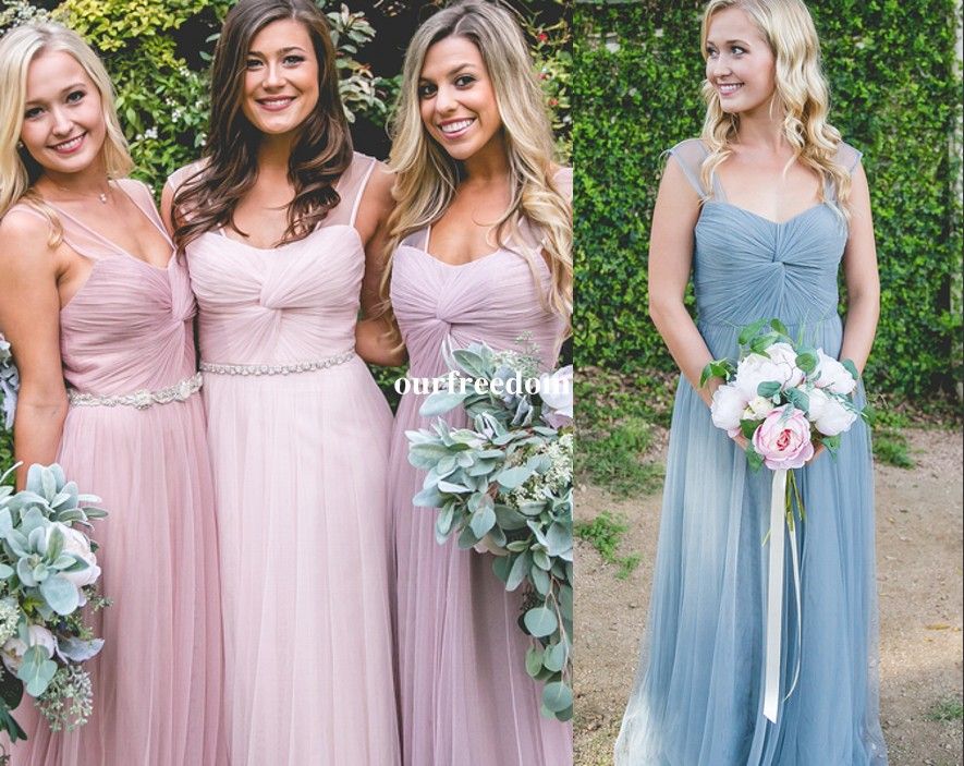 rustic blue bridesmaid dresses