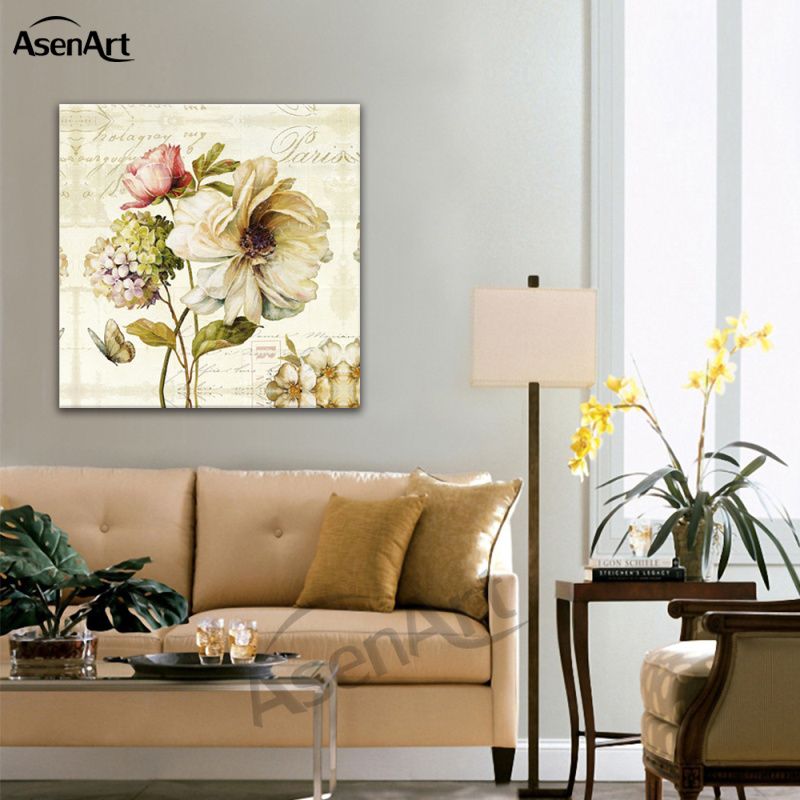 2020 Canvas Painting Simple Flowers Art Wall Pictures Hanging Poster