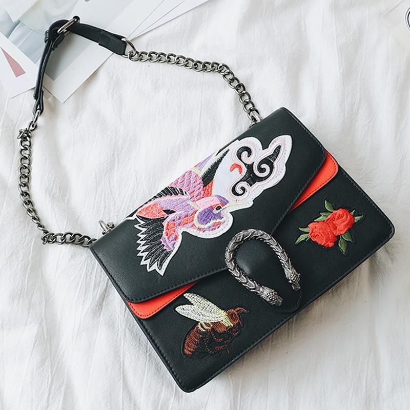 Women Bags Famous Brands Dragon Bag Luxury Designer Embroidered Bag Fashion Chain Messenger Bags