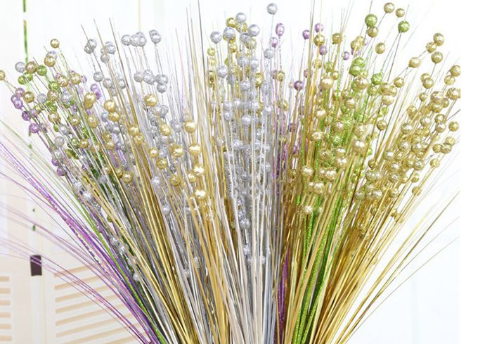 29 5inch Golden Silver Glitter Bling Beads Artificial Flower