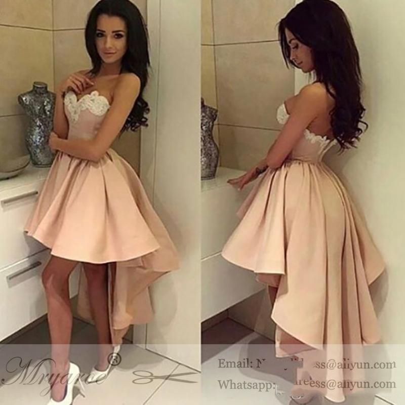 Compra Vestidos Cortos Lindos Del Baile De Fin De Curso 2017 Nuevo Vestido  De Coctel Asimétrico Del Alto Vestido Asimétrico Nuevo Del Decote Del Amor  Para Los Adolescentes Partido Barato | Entrega