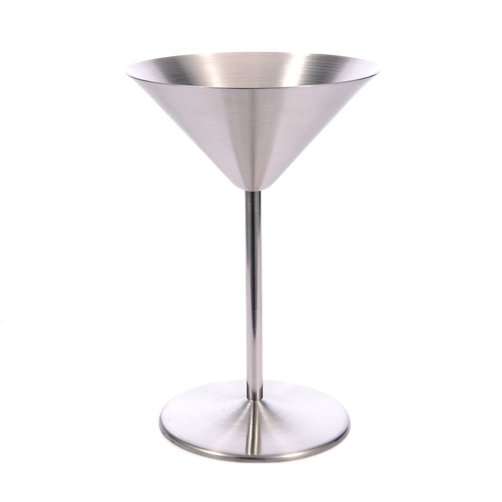 Wholesale 8oz Stainless Steel Martini Wine Glasses Cocktail Goblets