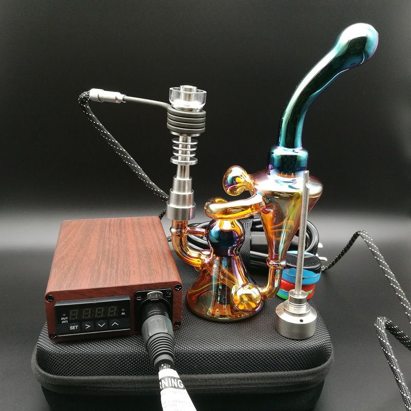 2020 New Arrive E Digital Nail Kit Electric Dab Nail Wood Color TC PID