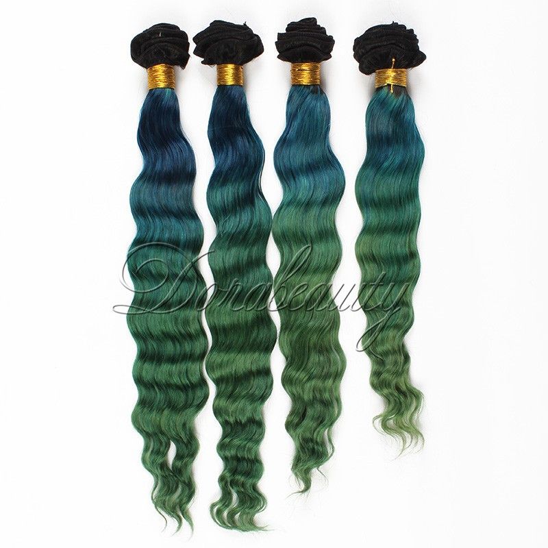 3 Tone Ombre Mermaid Color Hair Bundles Virgin Brazilian Human