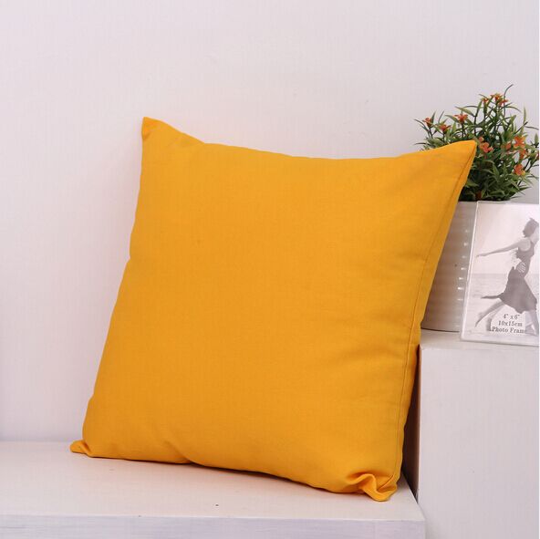 16x16 Inches Trendy Plain Color Cotton Canvas Pillow Case Plain Pillow