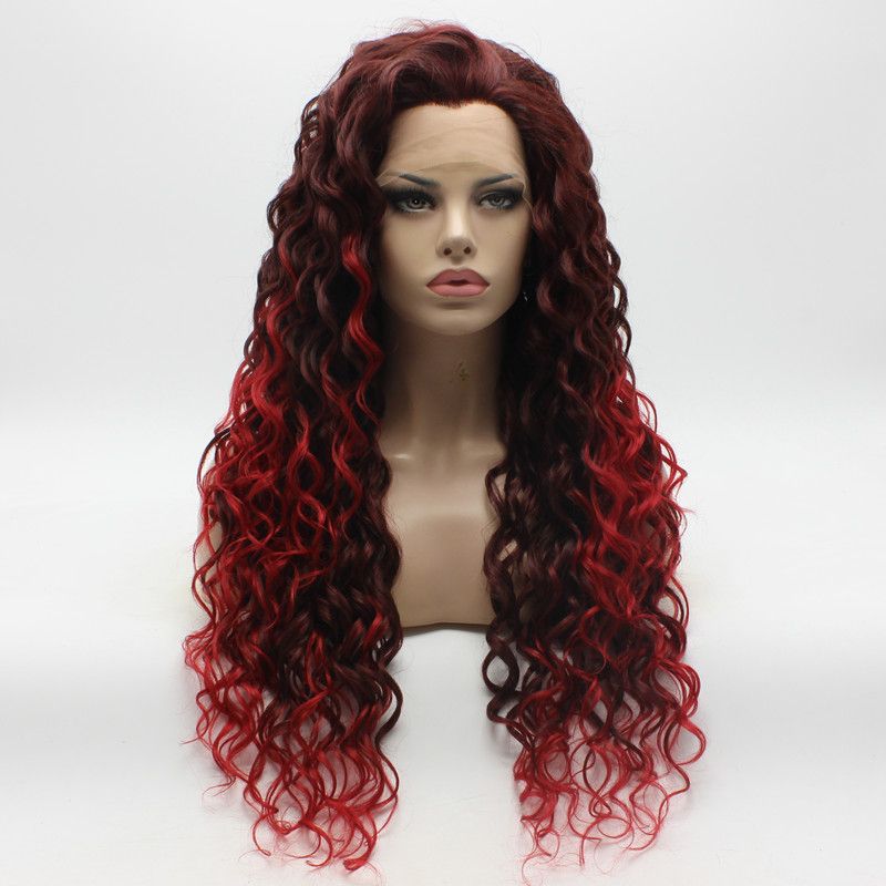 red ombre wig