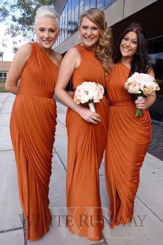 orange bridal dresses