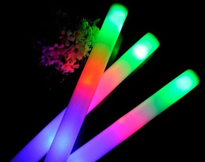 Led Foam Sticks Flashing Foam Stick Light Cheering Glow Foam Stick