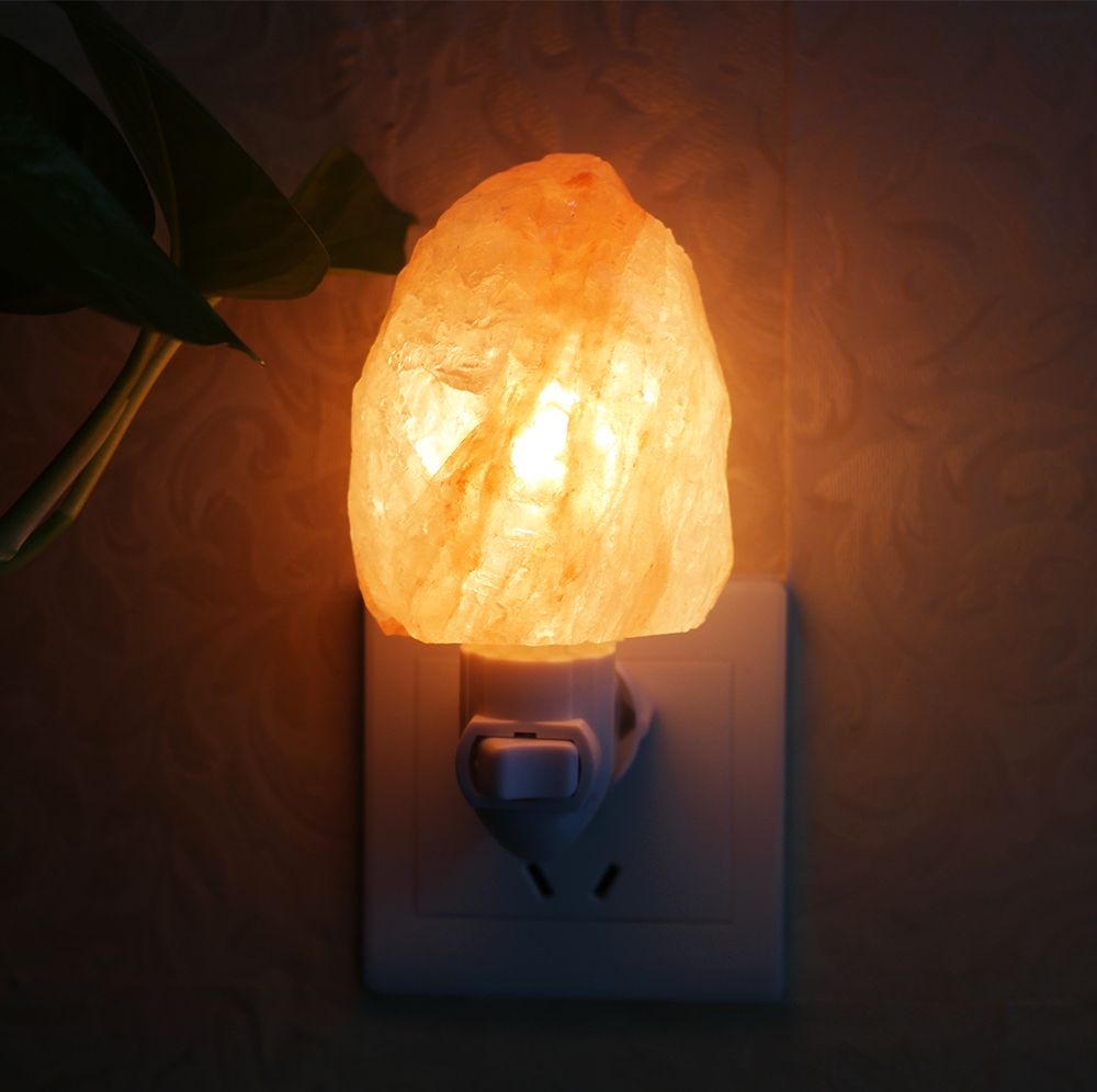 Natural Himalayan Wall Salt Night Light Nursery Lamp Mini Decorative Crystal Lighting With Us Plug