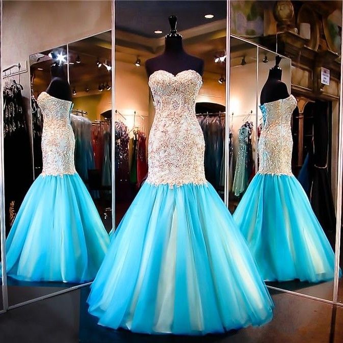 Ocean Blue Pageant Dresses