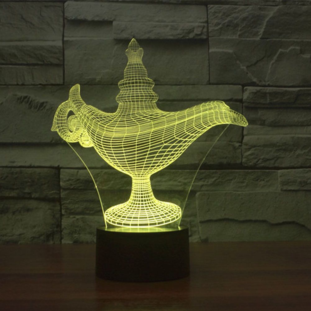 2018 Aladdin S Lamp Shape Colorful Lighting Effect Usb Powered Led 2018 Aladdin S Lamp Shape Colorful Lighting Effect Usb Powered Led Decoration Night Light Desk Perfect Gift For Festivals From Zhou2018825
