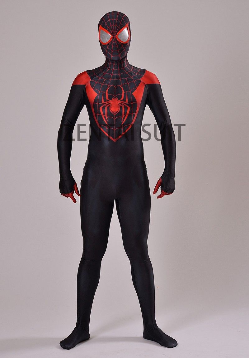 2016 3D Printing Ultimate Miles Morales Spiderman Costume The Newest ...