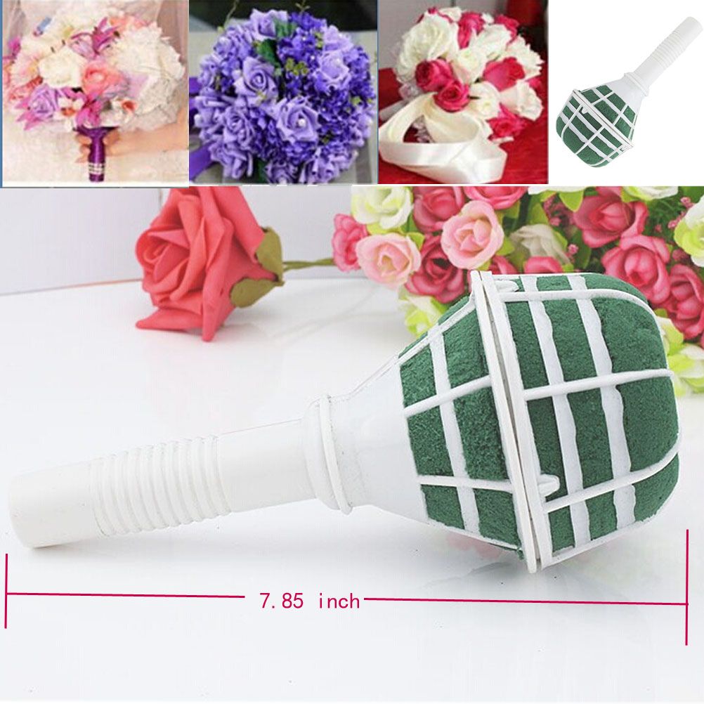 2021 Bridal Wedding Bouquet Holder Decoration Flower Foam Handle