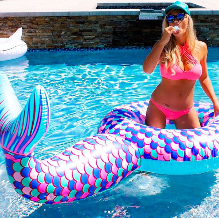 compre cola de sirena piscina flotadores piscina al aire libre grande flotadores piscina flotadores para adultos kids party decorations 180cm a 20 57