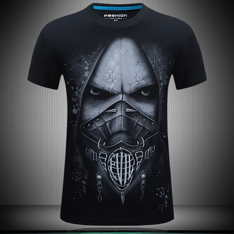 summer mens t shirts 3d death skeleton designer t shirt print plus