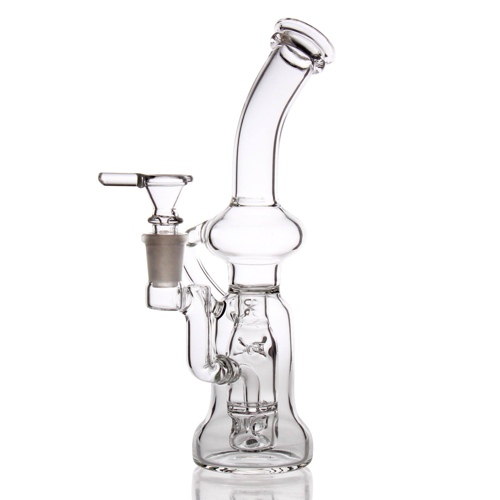 2020 Reanice Water Bong Transparent Shisha Hookahs Glass Bong 14mm Pipe