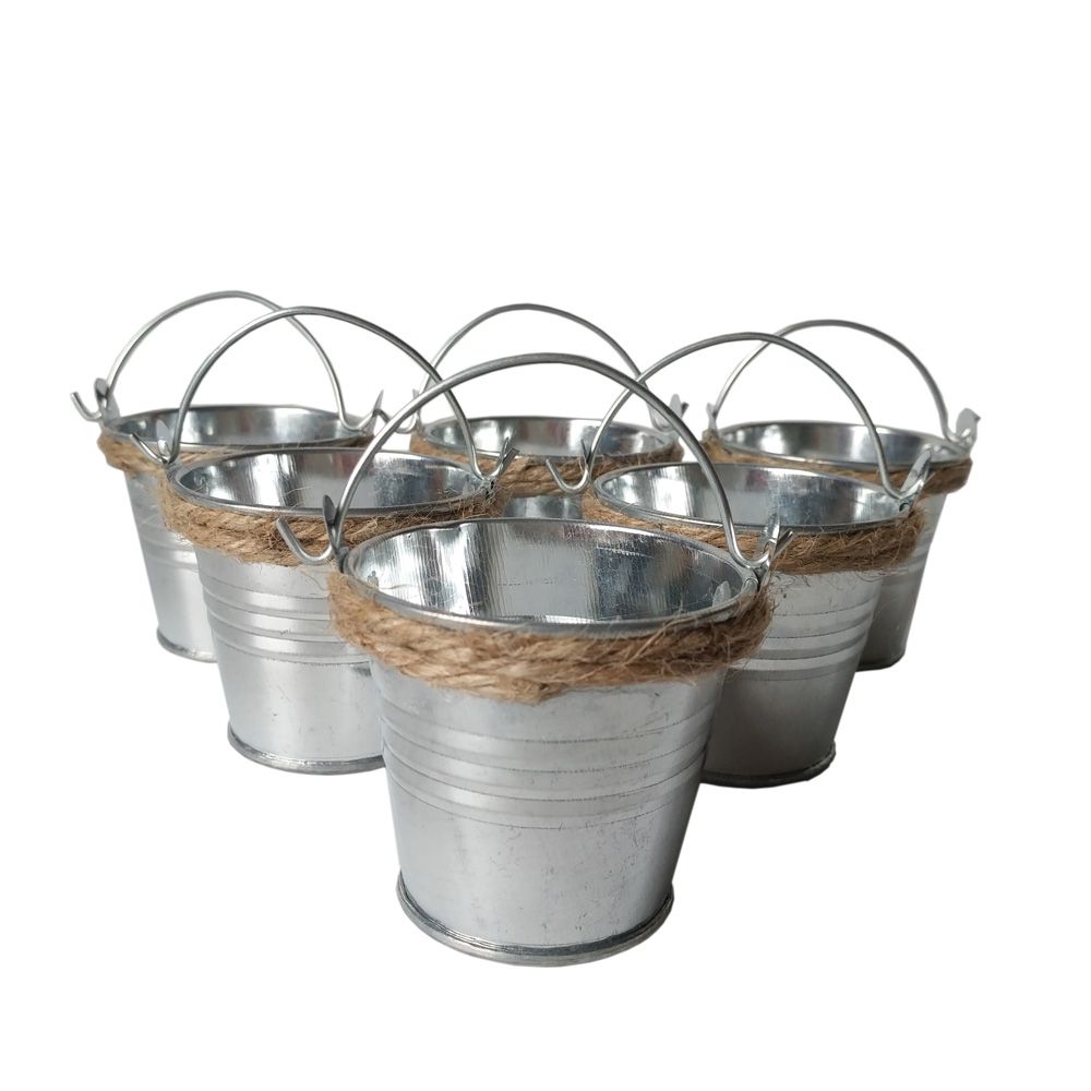 2019 Colorful Mini Buckets Tin Pots Small Pails Tin Pot Flower Pot For
