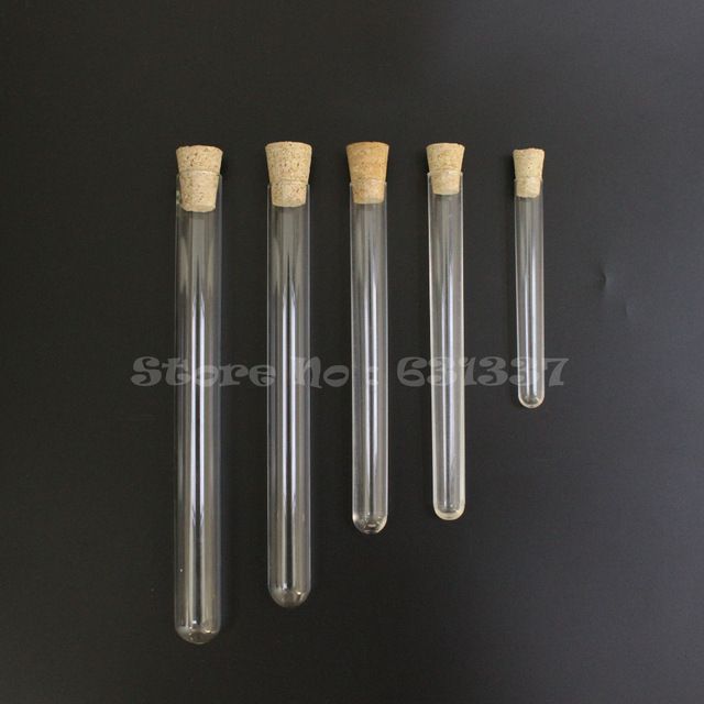 WholesalePlastic Test Tube With Cork Stopper 4inch15x100mm11ml Clear