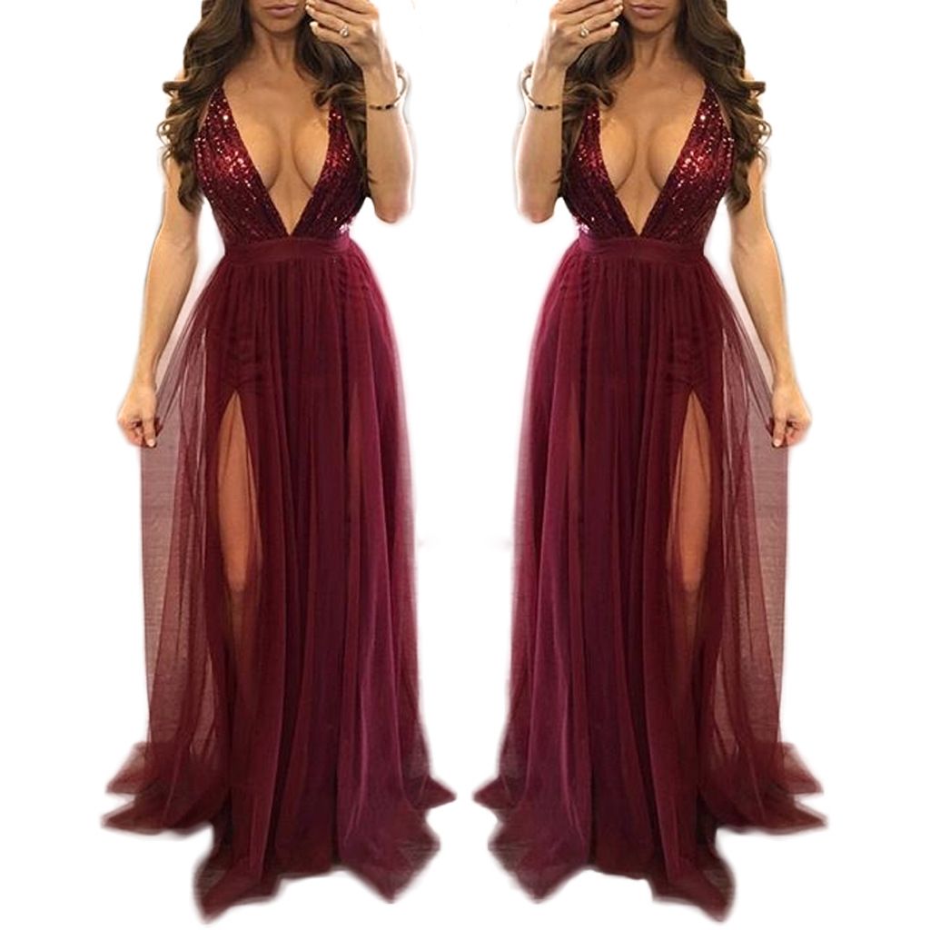 vestido de festa na cor vinho