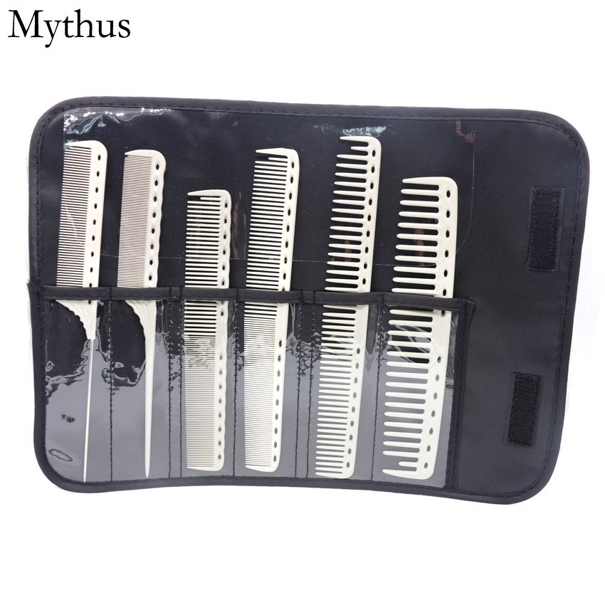 White New Design Salon Barbers Styling Hair Comb Professional Durable Haircut Comb Set With Bag