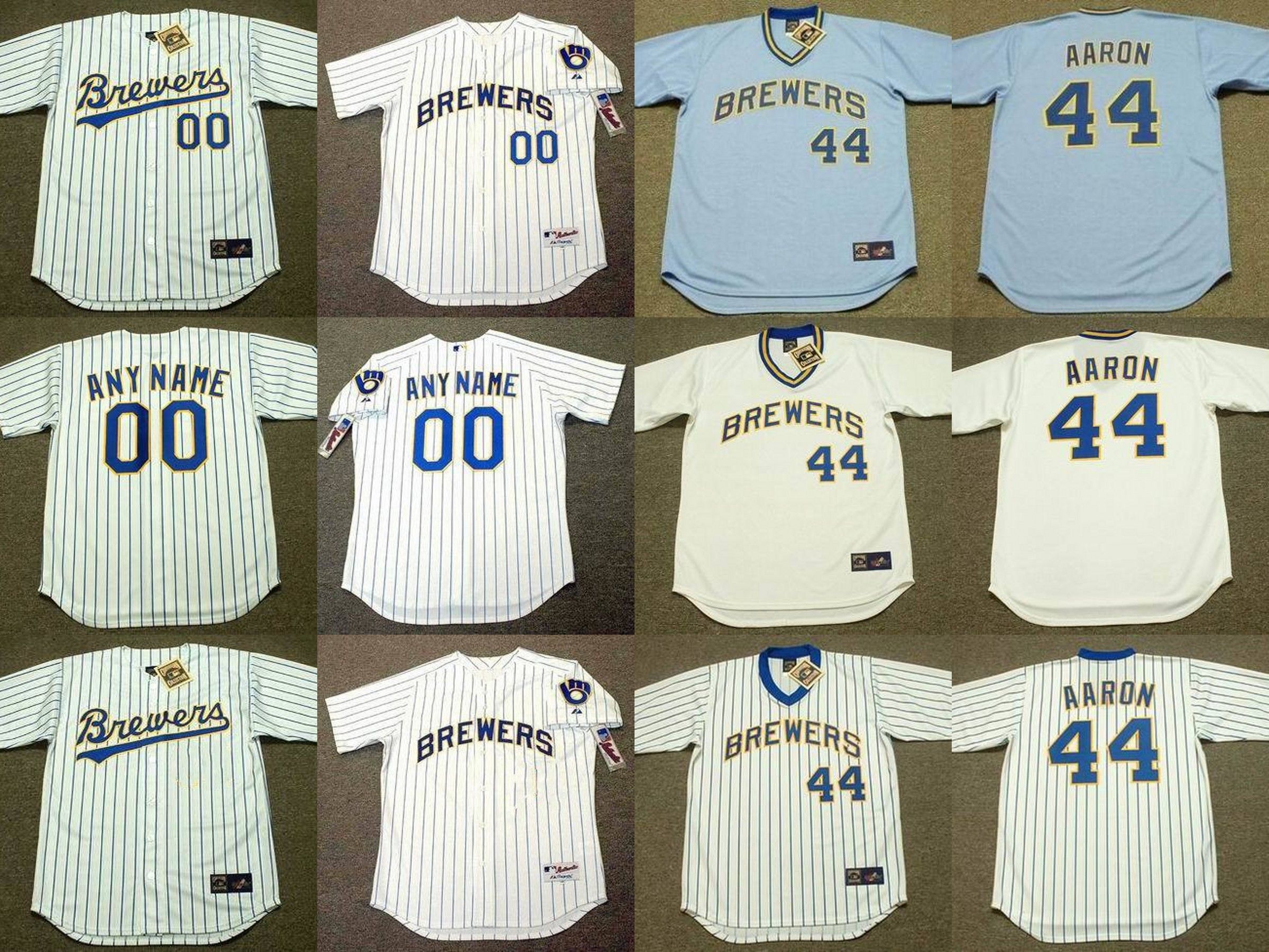 hank aaron brewers jersey