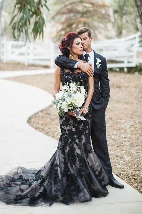 black and champagne bridesmaid dresses