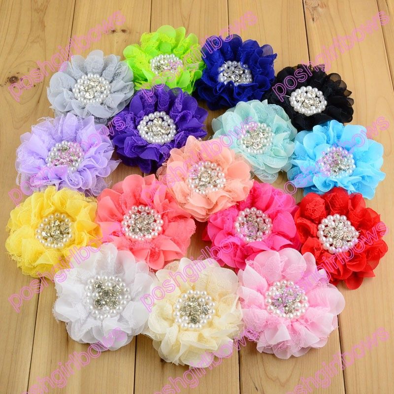 Silk Flower Hair Clips Sew Flower Clips With Clips Peal Hair