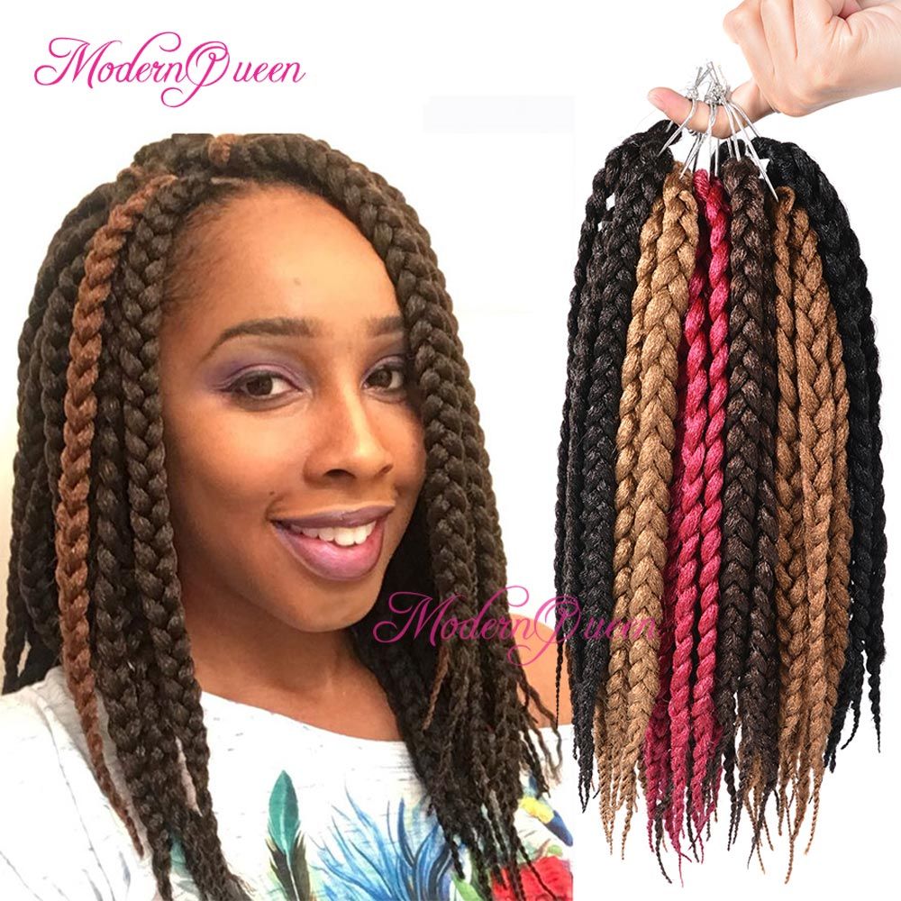 2018 12 Box Braids Hair 80g Pack 3s Freetress Crochet Box Braid