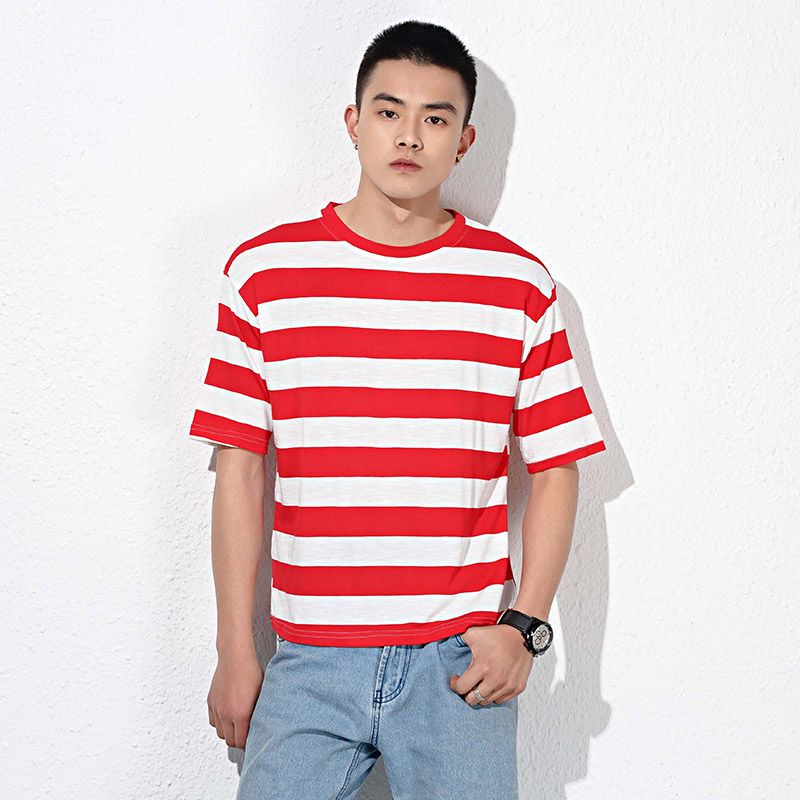 Buy Mens Red And White Striped T Shirt 51 Off Share Discount