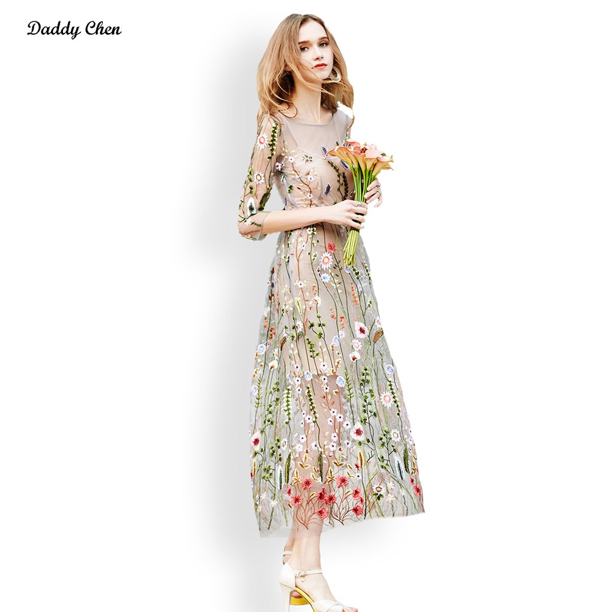 Floral Embroidered Dress