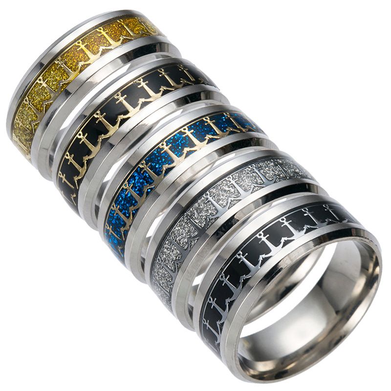 Bague H Chaîne D’ancre Femme Homme Ring Silver Argent Women Men